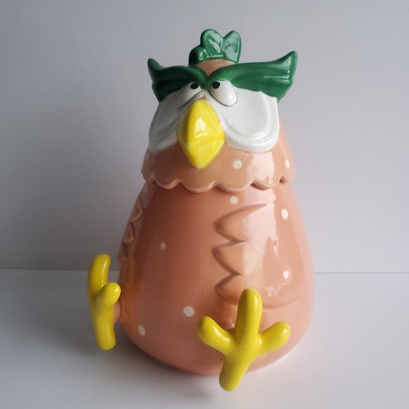 Vintage Ceramic Owl Cookie Jar Countertop Food Snacks Storage Cute Whimsy Fun - Picture 3 of 15
